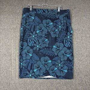 RipSkirt Hawaii XL Navy Teal Hibiscus Floral Wrap Skirt Quick Dry Length 3